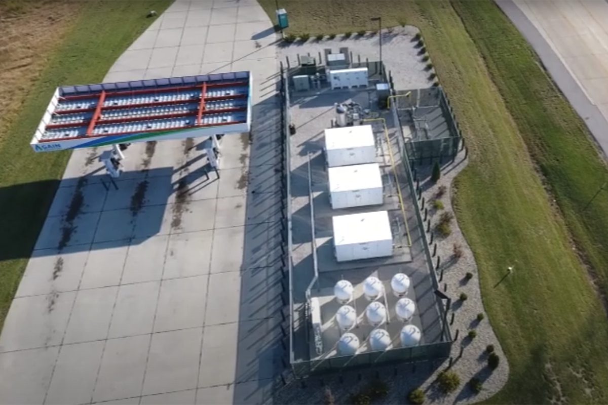 aerial shot of CMD CNG station